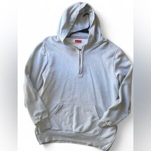 Killion Heather Gray quarter zip side cut hoodie